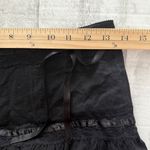 Lulumari Vintage Y2K Black Cotton Lace Insert Tiered Lined Boho Maxi Skirt Sz M Photo 5