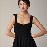 J.Crew Sweetheart Tank Maxi Dress Poplin A Line Skirt Black Classic CA647 XS NWT Photo 2
