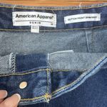 American Apparel Jean Skirt Blue Button Front Mini Casual Boho Indie Grunge Medium New Photo 2