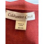 Coldwater Creek  XS Size 4 SILK Blend Rust Color Hidden Button Front Cardigan Photo 3