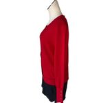EXPRESS NWOT True Red Super Soft Gold Button Cardigan XL Button Cuff Stretch Photo 3
