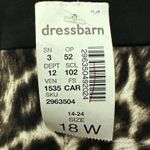 Dress Barn Animal Print Sheath Dress Size 18 Black Cheetah Print Sleeveless NWT Photo 3