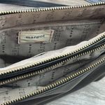 Margot Black Pebbled Leather Crossbody Bag OS Double Zipper Closure Adjustable Photo 3