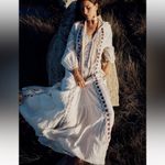 ZARA  Bohemian Summer Beach Ecru Long Embroidered Skirt Size XS-S 100% Cotton Photo 15