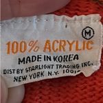 Vintage Starlight Trading Inc Rainbow Striped Button Cardigan 100% Acrylic Korea Red Size M Photo 13