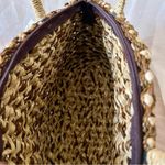 Pandafan Woven Straw Tote, Vintage Basket Mini Bag Brown Photo 4