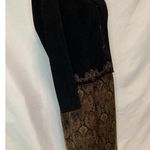 VTG KORET 2 Pc Suit Size 10 Button Front Embroidered Jacket Blazer Skirt Paisley Black Photo 2