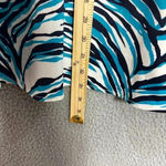 Laundry by Shelli Segal  skirt women 2 blue geometric print satin side slits boho Photo 2