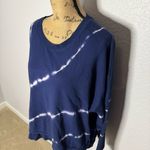 Athleta Sundown Sweatshirt 2.0 Eclipse Blue Tie Dye Size L Gym Active Lounge Photo 1