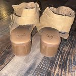 Justice Women's Tan Peep-Toe Sandals Photo 2