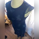 My Michelle  Navy Blue Dress With Lace Butterfly Overlay Photo 3