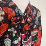 Tommy Hilfiger NWT  butterfly print tie neck top Photo 8