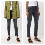 Mih Jeans Daily Jean High Rise Straight Jeans in Chippy Wash Faded Black Frayed Size 29 Photo 1