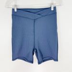 For Love & Lemons  Chloe Short in Midnight Blue Biker Style with Waist Straps Photo 2