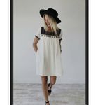 JODIFL Bohemian Tassel Dress Colorful Embroidered Trim Casual Dress Size S Photo 1