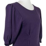 Antonio Melani  Women's NEW Balloon Sleeve Plum Merino Wool Sweater Dress Size S Photo 8