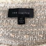 The Limited top shirt Textured Fringe Trim Knit shirt sleeve oversized medium Photo 4