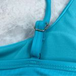California Waves  Ribbed Bralette Bikini Swim Top Adjustable Straps Blue Medium Photo 8