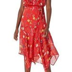 The Kooples NWOT Women's Asymmetrical Midi Dress with Floral Print Photo 0