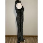 Windsor  Prom Homecoming Pageant Dress Small Black Bodycon Mermaid Beaded Halter Photo 5