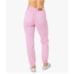 Judy Blue High Rise Garment Dyed Denim Joggers Size 16W Pink Casual Pants Photo 4