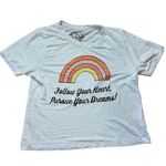 Chaser  Pastel Rainbow Follow Your Heart Pursue Your Dreams Women's Tee Size M Photo 1