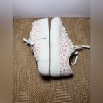 Joie  Heart Pattern Chunky Heel Tennis Shoes, White & Pink Sneakers, Size 7 1/2, NWT Photo 3