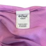 destined Short Sleeve Casual Summer Crew Neck Strappy Cropped Top Pink Medium Photo 3