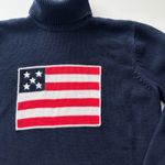 Liz Claiborne  American Flag Turtleneck Sweater Photo 2