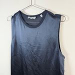 Vince  Navy Silk Front Sleeveless Tank Top Photo 3