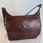 Fossil Vintage  Sasha Dark Brown Leather Crossbody Saddle Bag Double Sided Purse Photo 7