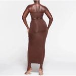 SKIMS  x Swarovski Crystal‎ Jelly Sheer Tube Skirt In Cocoa Brown NWT Sz M Photo 3