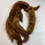 Vintage Brown Mink‎ Fur Collar Wrap Stole Scarf Genuine Real Fur Photo 3
