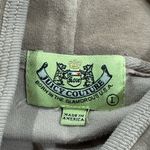 Juicy Couture Y2K Tan Velour Zip Up Hoodie Sweatshirt Women’s Large Photo 3