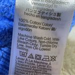 J.Crew  Blue Diagonal Cable Knit Cotton Sweater Photo 9