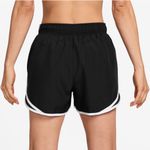 Nike  Womens Dri-FIT Tempo Mid-Rise Brief-Lined Running Shorts XS Black White Photo 1