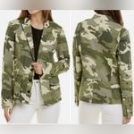 Zadig & Voltaire  Virginia Camo Raw-Edge Button-Front Cotton Blazer Jacket Large Photo 1