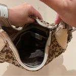 Michael Kors Saddle White with Brown MK Logo Purse Photo 3