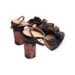 Loeffler Randall  ✿ Natalia Pleated Knot Platform Heel Sandal ✿ Metal Floral ✿ 9M Photo 3