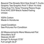 Beyond The Streets Shirt Size Small T. Curtis Graphic Tee Graphic Print T-Shirt Unisex Photo 1