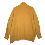 Aerie  Women’s Oversized Chunky Chenille Knit Mock Neck Mustard Sweater Photo 2