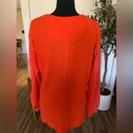 Free People We The Free Back At It Henley Oversized Orange Long Sleeve Top XS NWOT Photo 5