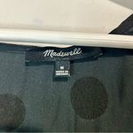 Madewell  Women’s Wrap Front Smock Waist Jumpsuit in Dot Jacquard Black Med EUC Photo 3