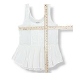 Arizona Jeans Juniors Lace Panel Tiered Hem Tank Top Shirt Cream Medium Photo 10