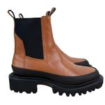 ALLSAINTS NEW  Harlee Tan Brown Leather Boots Chunky Lug Sole Sz 8 US 38 EU Photo 1