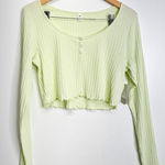 BP Top Womens Y2K Cropped Boat Neck Light Green Size Large NWT Photo 0