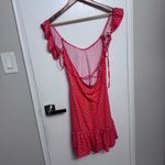 ASOS  Red polka dot Ruffle Mini Dress Photo 3