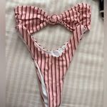 Princess Polly Pink Striped Bikini Top Photo 0