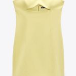 ZARA Bodycon Strapless Mini Lemon Party Coctail Shower Bridal 🍋Dress Photo 23
