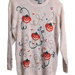 Basic Editions Halloween Sweater Vintage Pumpkins Candy Corn Novelty M Orange Size M Photo 0